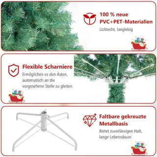 COSTWAY Dennen Kunstkerstboom 225 cm