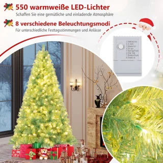 COSTWAY Dennen Kunstkerstboom 225 cm
