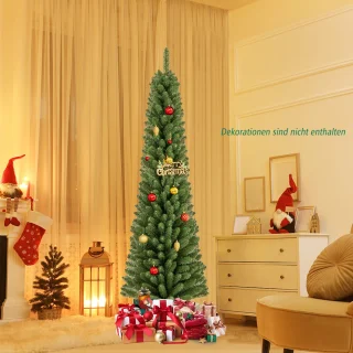 COSTWAY Kerstboom kunst 180 cm met metalen standaard