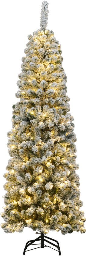COSTWAY Kerstboom potlood 180 cm met ledverlichting