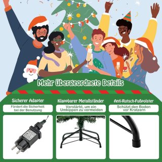 Wat vinden we goed aan de COSTWAY Kunstkerstboom 136 cm