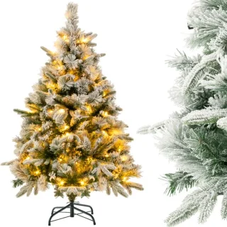 COSTWAY Kunstkerstboom 136 cm met LED verlichting