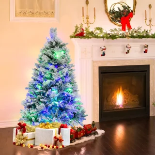 COSTWAY Kunstkerstboom 136 cm wit