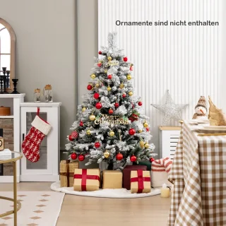 COSTWAY Kunstkerstboom 136 cm wit