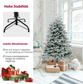 COSTWAY Kunstkerstboom 146 cm met ledverlichting
