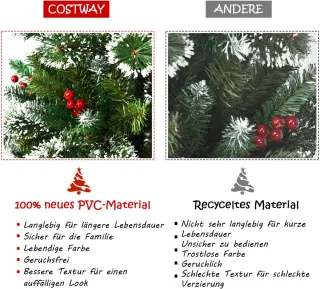 COSTWAY Kunstkerstboom 150 cm