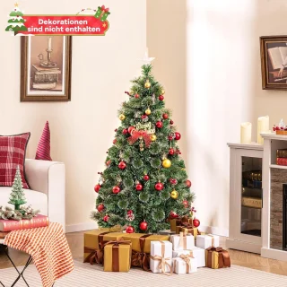 COSTWAY Kunstkerstboom 150 cm Groen/Wit