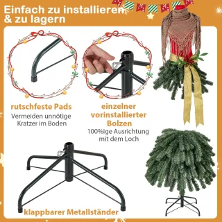 COSTWAY Kunstkerstboom 150 cm met ledverlichting