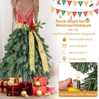 COSTWAY Kunstkerstboom 150 cm met ledverlichting