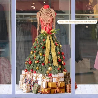 COSTWAY Kunstkerstboom 150 cm met ledverlichting