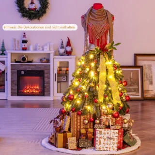 COSTWAY Kunstkerstboom 150 cm met ledverlichting