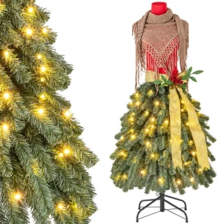 COSTWAY Kunstkerstboom 150 cm met ledverlichting