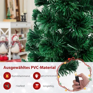 COSTWAY Kunstkerstboom 150 cm met verlichting