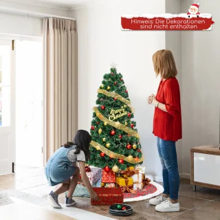 COSTWAY Kunstkerstboom 150 cm met verlichting