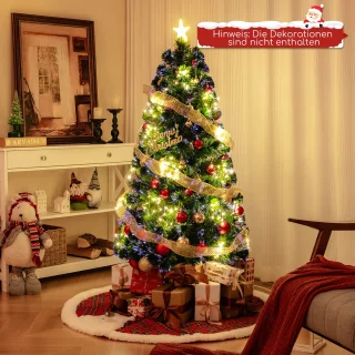 COSTWAY Kunstkerstboom 150 cm met verlichting
