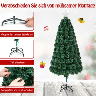 COSTWAY Kunstkerstboom 150 cm met verlichting
