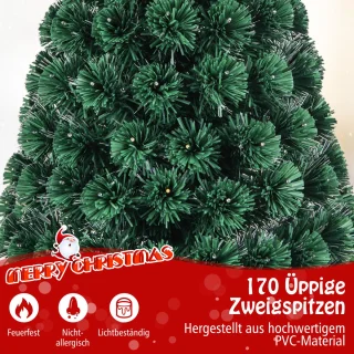 COSTWAY Kunstkerstboom 150 cm met verlichting