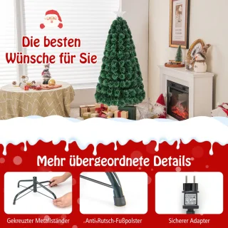 COSTWAY Kunstkerstboom 150 cm met verlichting