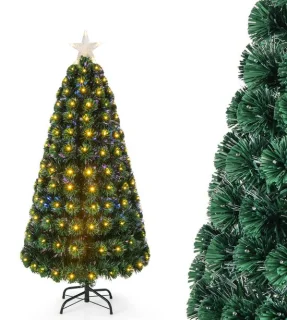 COSTWAY Kunstkerstboom 150 cm met verlichting