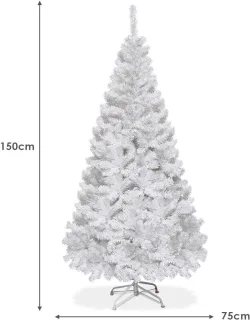 COSTWAY Kunstkerstboom 150 cm wit