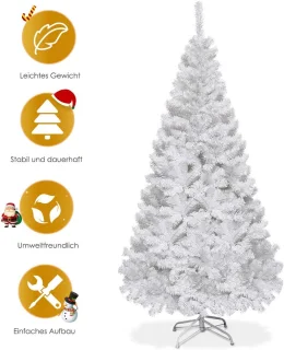 COSTWAY Kunstkerstboom 150 cm wit