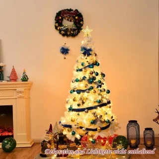 COSTWAY Kunstkerstboom 150 cm wit