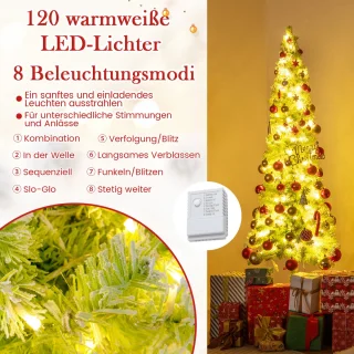COSTWAY Kunstkerstboom 180 cm