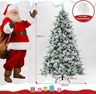 COSTWAY Kunstkerstboom 180 cm dennenboom groen