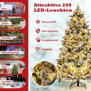 COSTWAY Kunstkerstboom 180 cm dennenboom groen