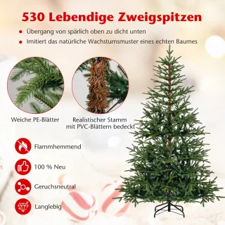 COSTWAY Kunstkerstboom 180 cm - dennenboom