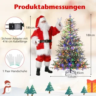 COSTWAY Kunstkerstboom 180 cm - dennenboom
