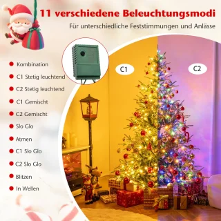 COSTWAY Kunstkerstboom 180 cm - dennenboom