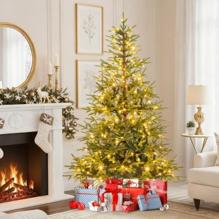 COSTWAY Kunstkerstboom 180 cm - dennenboom