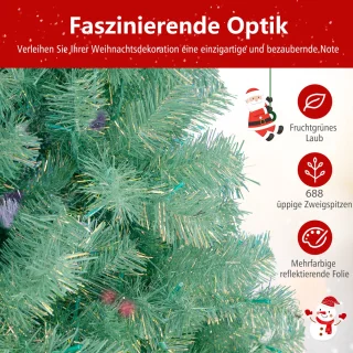 COSTWAY Kunstkerstboom 180 cm (fruitgroen)