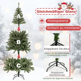 COSTWAY Kunstkerstboom 180 cm Groen