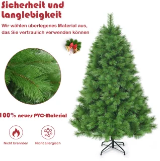 COSTWAY Kunstkerstboom 180 cm groen