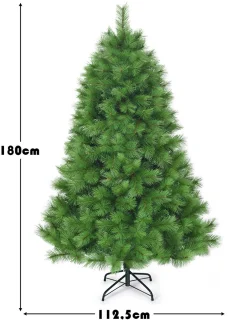 COSTWAY Kunstkerstboom 180 cm groen