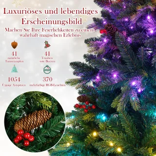COSTWAY Kunstkerstboom 180 cm groen