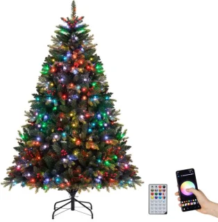 COSTWAY Kunstkerstboom 180 cm groen