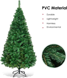 COSTWAY Kunstkerstboom 180 cm Groen