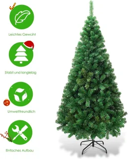 COSTWAY Kunstkerstboom 180 cm Groen