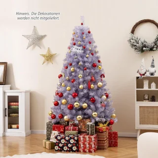 COSTWAY Kunstkerstboom 180 cm (lavendelpaars)