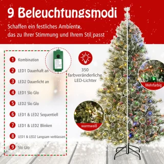 COSTWAY Kunstkerstboom 180 cm met LED-verlichting