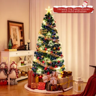 COSTWAY Kunstkerstboom 180 cm met verlichting