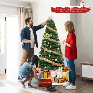 COSTWAY Kunstkerstboom 180 cm met verlichting