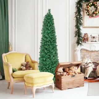 COSTWAY Kunstkerstboom 180 cm met verlichting