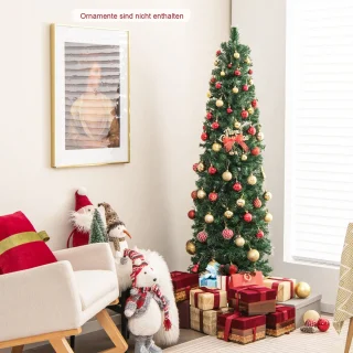 COSTWAY Kunstkerstboom 180 cm met verlichting