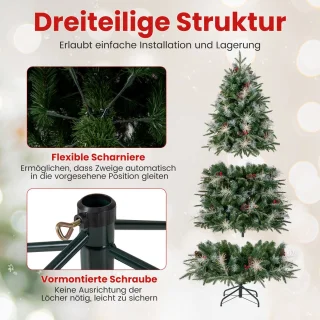 COSTWAY Kunstkerstboom 180 cm