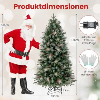 COSTWAY Kunstkerstboom 180 cm