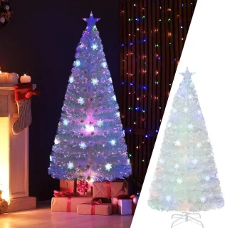 COSTWAY Kunstkerstboom 180 cm wit